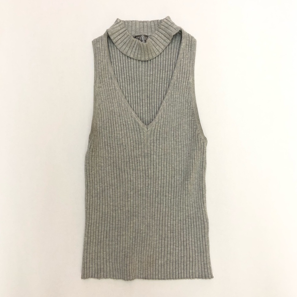 Gray Choker Top